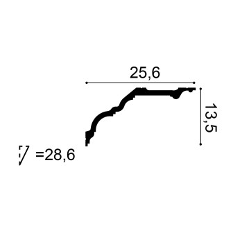 Cornisa decorativa tavan alba