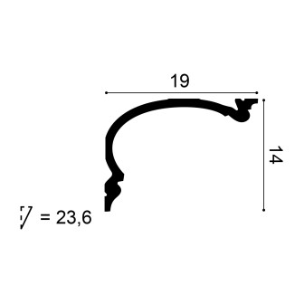 Cornisa decorativa pentru iluminat indirect