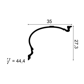 Cornisa decorativa pentru iluminat indirect