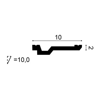 Cornișă decorativă albă montată la tavan