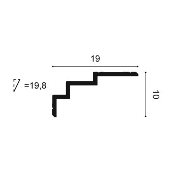 Cornișă decorativă modernă pentru iluminat indirect