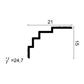 Cornisa decorativa moderna pentru iluminat indirect