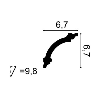 Cornișă decorativă tavan albă