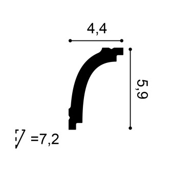 Cornisa decorativa alba pentru tavan