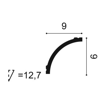 Cornișă decorativă tavan albă