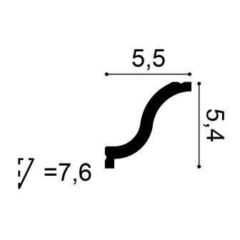 Cornisa decorativă tavan alba