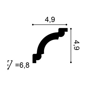 Cornișă decorativă tavan albă