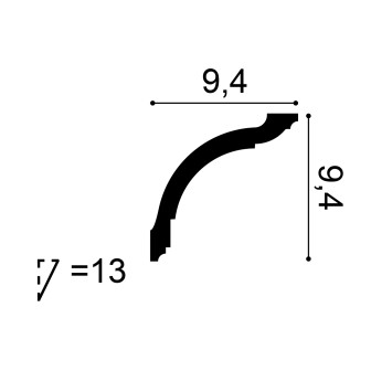 Cornișă decorativă tavan albă, model minimalist