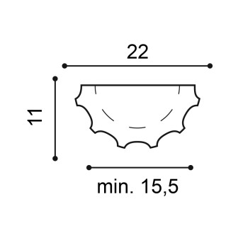 Jumătate de coloană decorativă albă