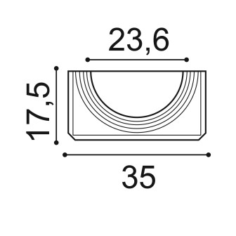 Baza jumatate decorativa pentru coloane si semi-coloane