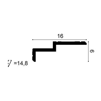 Profil decorativ modern pentru iluminat indirect