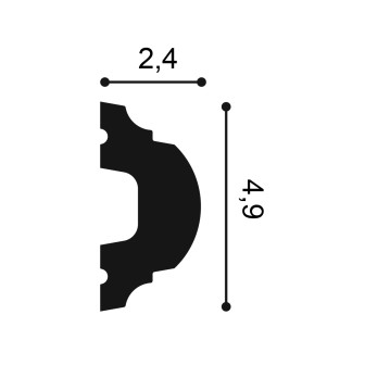 Brau decorativ alb cu design floral
