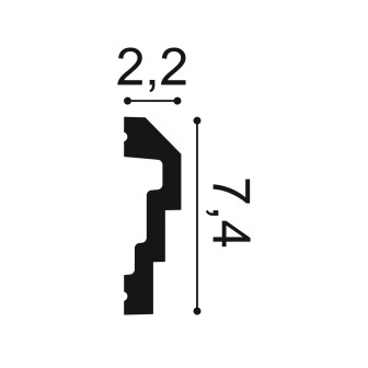 Brau decorativ flexibil alb, model P7070F