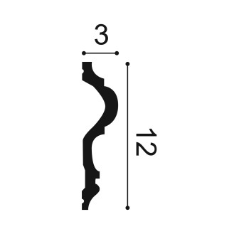 Brau decorativ alb, dimensiuni 200x12x3 cm