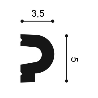 Brau decorativ alb montat pe perete albastru