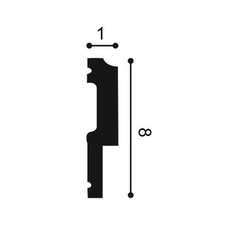 Brau decorativ alb, montat pe perete