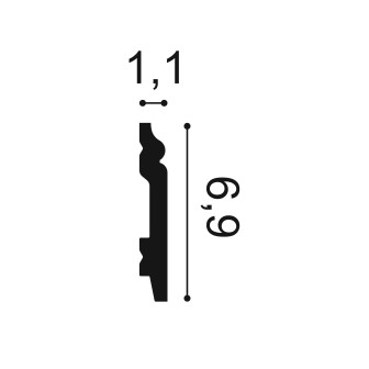 Plinta decorativa flexibila alba montata pe perete
