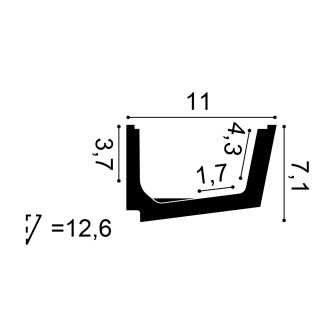 Cornisa decorativa pentru iluminat indirect