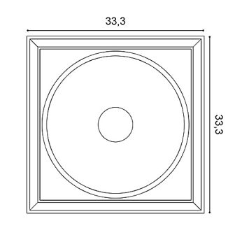 Panou decorativ 3D cu design geometric