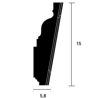 Cheie de fronton decorativă albă