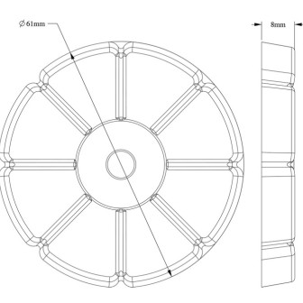 Ornament decorativ alb în formă de floare