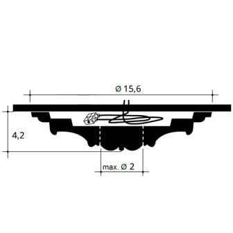 Rozetă decorativă albă, diametru 15 cm
