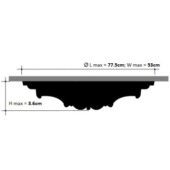 Rozetă decorativă cu design floral complex