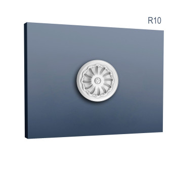 Rozetă decorativă albă, diametru 15 cm