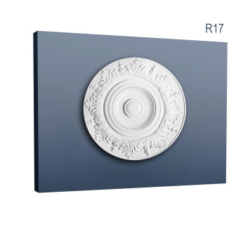 Rozeta decorativa alba cu design floral