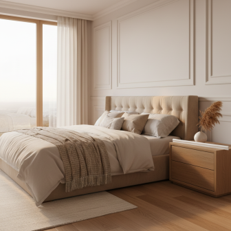 Brau decorativ alb aplicat pe perete