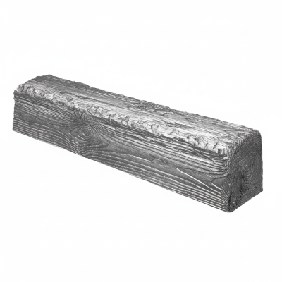 Grindă Aparentă Imitație Lemn, Gri Rustic