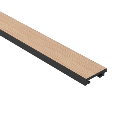 Profil stânga pentru Panoul riflat 3D Lamelli Grosso, Light Oak, 200x4.9 cm, Mardom Decor