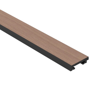 Profil stânga pentru Panoul riflat 3D Lamelli Grosso, Grey Oak, 200x4.9 cm, Mardom Decor