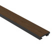 Profil stânga pentru Panoul riflat 3D Lamelli Grosso, Dark Oak, 200x4.9 cm, Mardom Decor