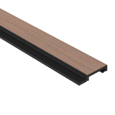 Profil dreapta pentru Panoul riflat 3D Lamelli Grosso, Grey Oak, 200x6.5 cm, Mardom Decor