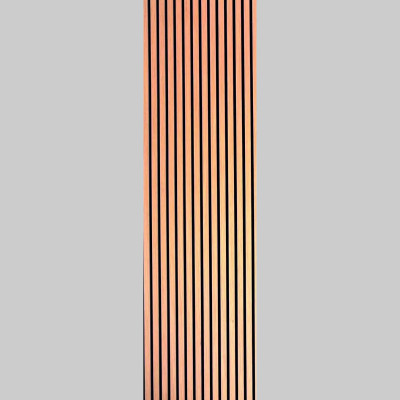 Panou acustic riflat Teak montat pe perete