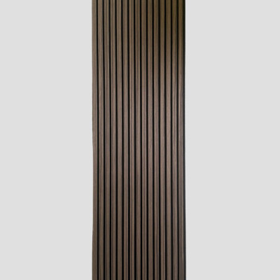 Panou acustic riflat Smoky Oak montat pe perete