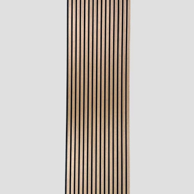 Panou acustic riflat Black Walnut montat pe perete