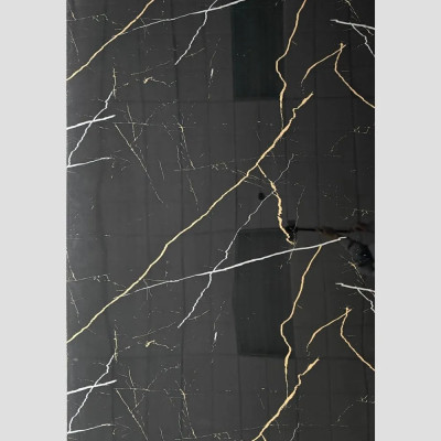 Panou PVC cu efect de marmură Volcano Noir