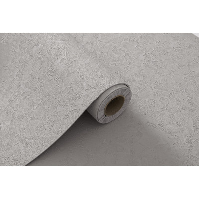 Panou decorativ autoadeziv cu textură de beton, gri închis, aplicat pe perete