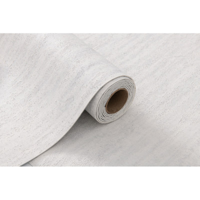 Panou decorativ autoadeziv cu textură de beton, gri, aplicat pe perete