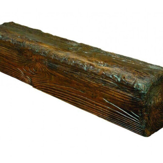 Grindă aparentă imitație lemn, maro închis, rustic, profil U