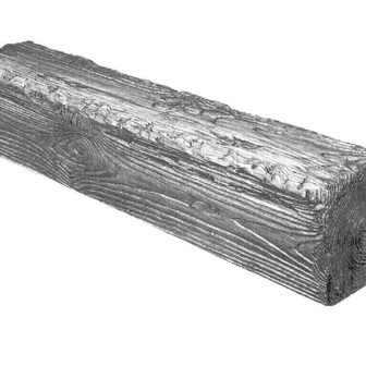 Grinda aparentă imitație lemn, gri, rustic, profil U