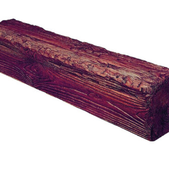 Grindă Aparentă Imitație Lemn, Roșu, Rustic, Profil U, 9x6x400 cm