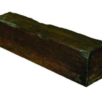 Grindă Aparentă Imitație Lemn, Maro Închis ED104D, Rustic, Profil U, 17x19x300 cm