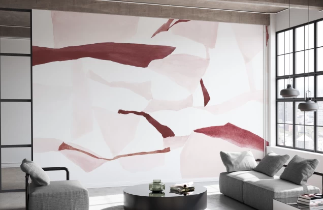 Fototapet Fractal Burgundy and Pink, Photowall