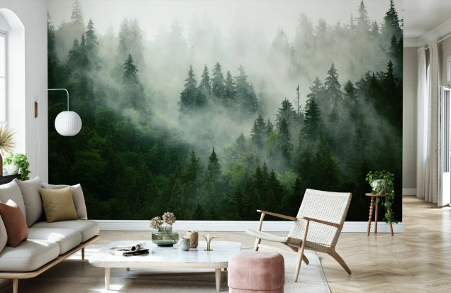 Fototapet Pădure În Ceata | Decor Natural