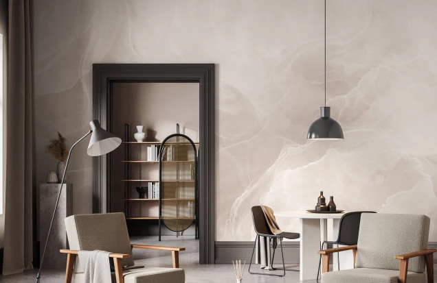 Marble Breeze Blush - Wallpaper cu design elegant