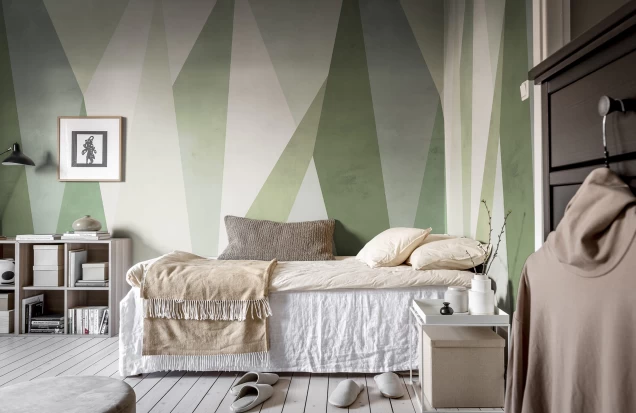 Tapet Geometric Modern - Crystal, Moss