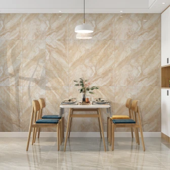 Panou decorativ autoadeziv imitatie marmura PBM-08 intr-o sufragerie eleganta